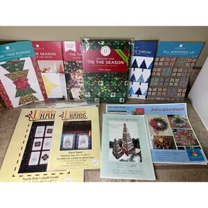 Christmas Quilting Pattern Lot of 10, Trees, Missouri Star, Unseen Hand, VTG